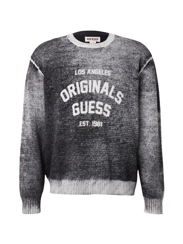 GUESS Originals GUESS Originals Pulover  črna / bela