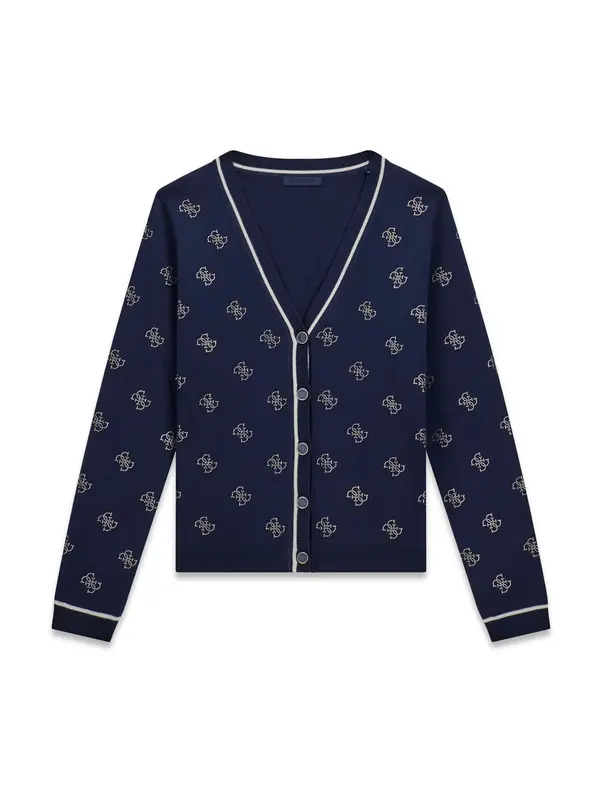 GUESS GUESS Pletena jopa  mornarska / bela