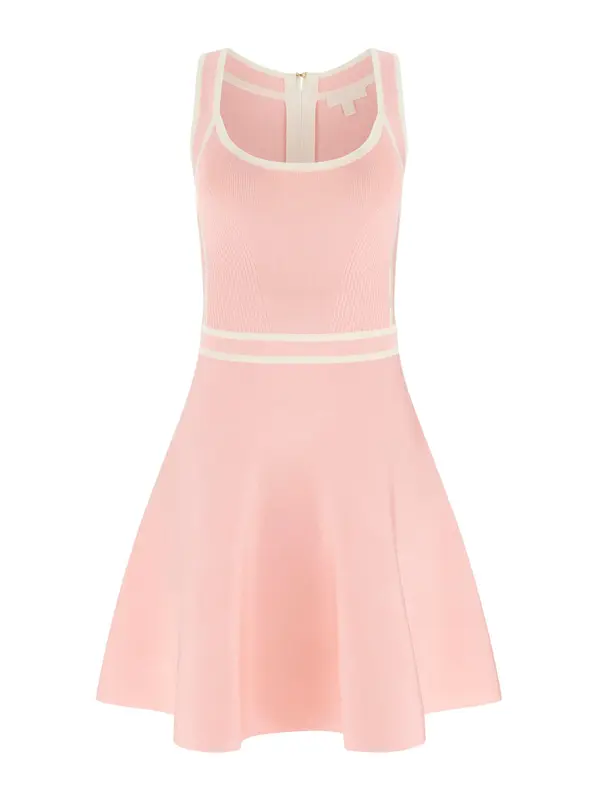 GUESS GUESS Pletena obleka 'Mirage Nautical'  roza / bela