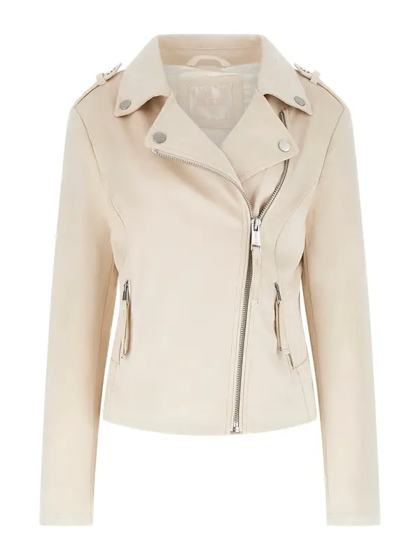 GUESS GUESS Prehodna jakna 'NEW MONICA'  volneno bela