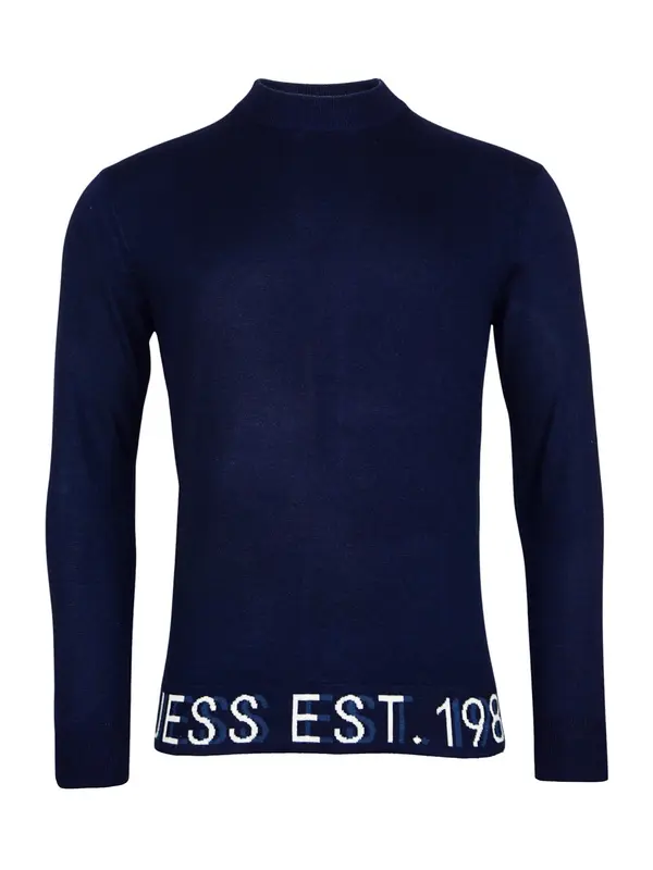 GUESS GUESS Pulover 'Alf'  mornarska / bela