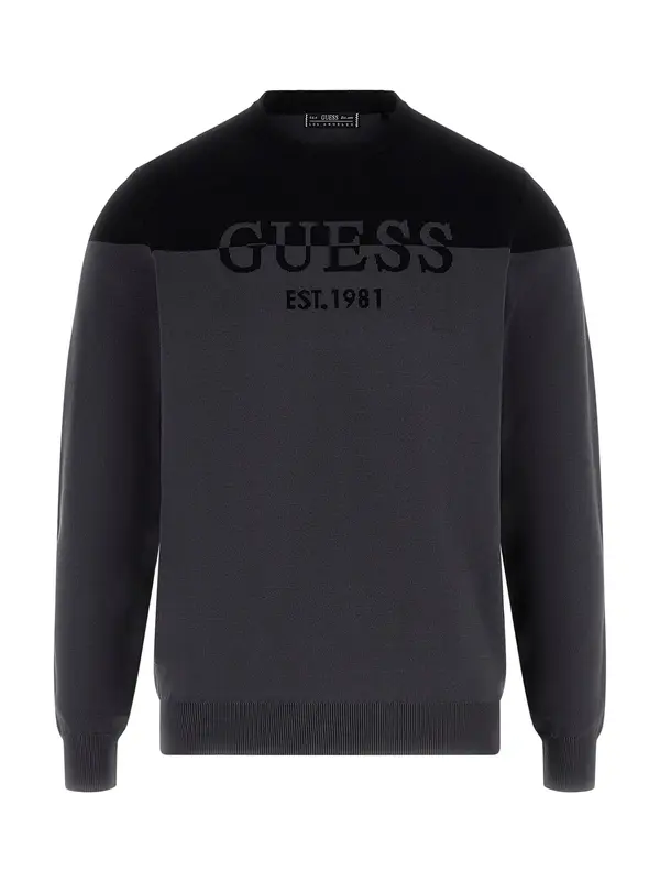 GUESS GUESS Pulover 'KANTU'  temno siva / črna
