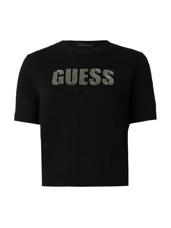 GUESS GUESS Pulover 'NORAH'  črna / srebrna