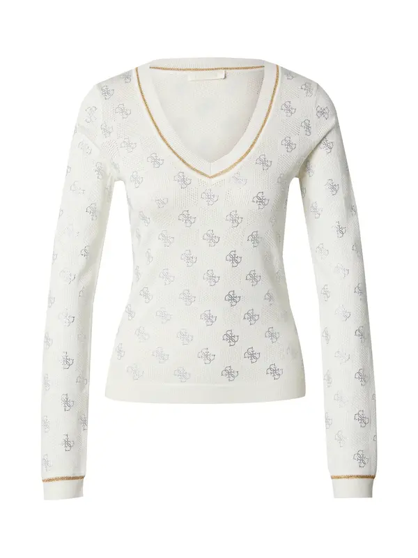 GUESS GUESS Pulover 'Rosie'  kremna / zlata / srebrna