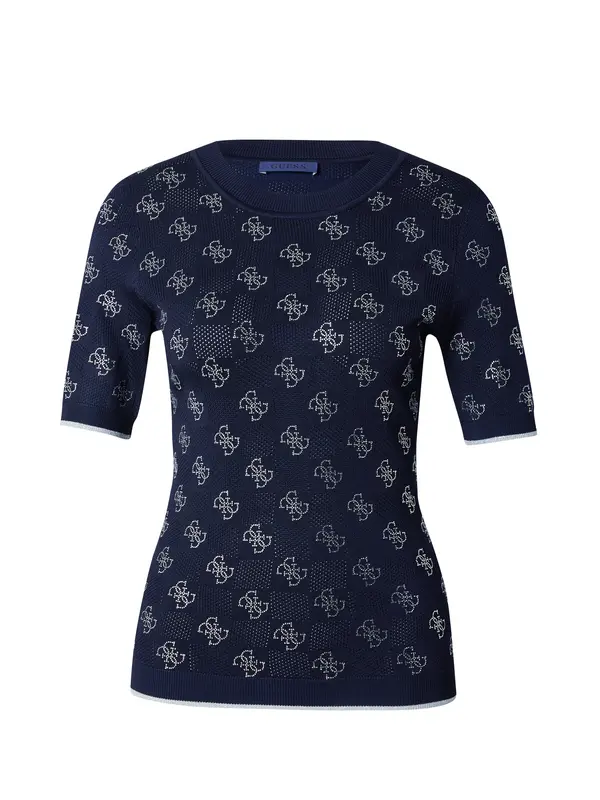 GUESS GUESS Pulover 'Rosie'  temno modra / srebrna