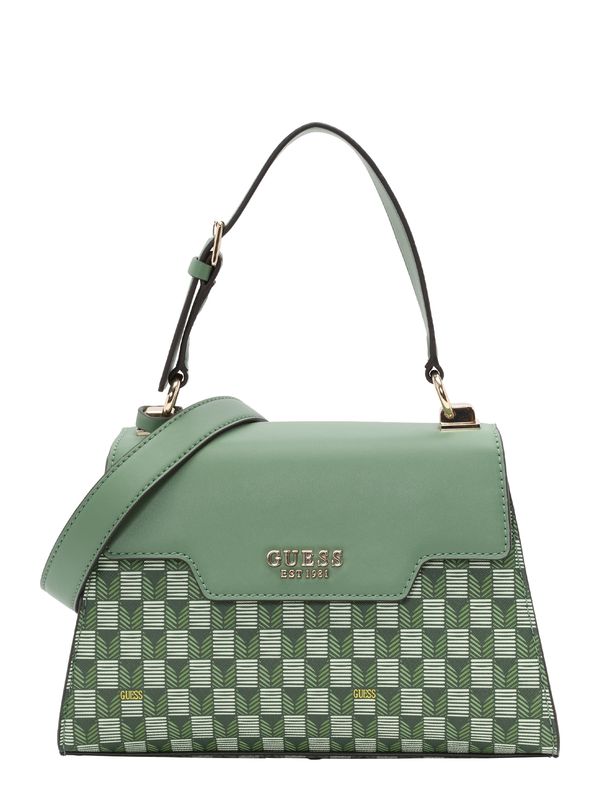 GUESS GUESS Ročna torbica 'Hallie'  zelena / črna / bela