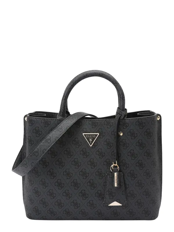 GUESS GUESS Ročna torbica 'MERIDIAN II GIRLFRIEND SATCHEL'  grafit / črna