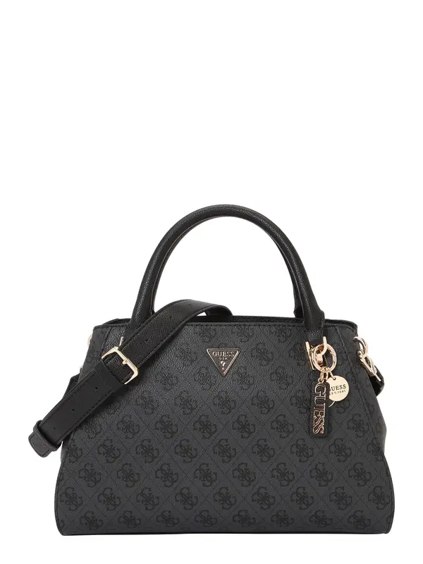 GUESS GUESS Ročna torbica 'NOELLE II LUXURY SATCHEL'  temno rjava / grafit