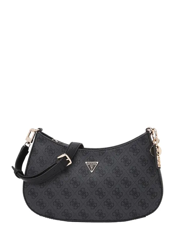 GUESS GUESS Ročna torbica 'NOELLE II TOP ZIP SHOULDER BAG'  antracit / črna