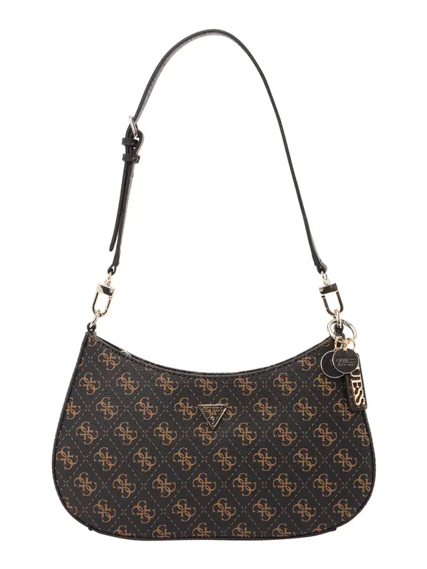 GUESS GUESS Ročna torbica 'NOELLE II TOP ZIP SHOULDER BAG'  karamel / čokolada