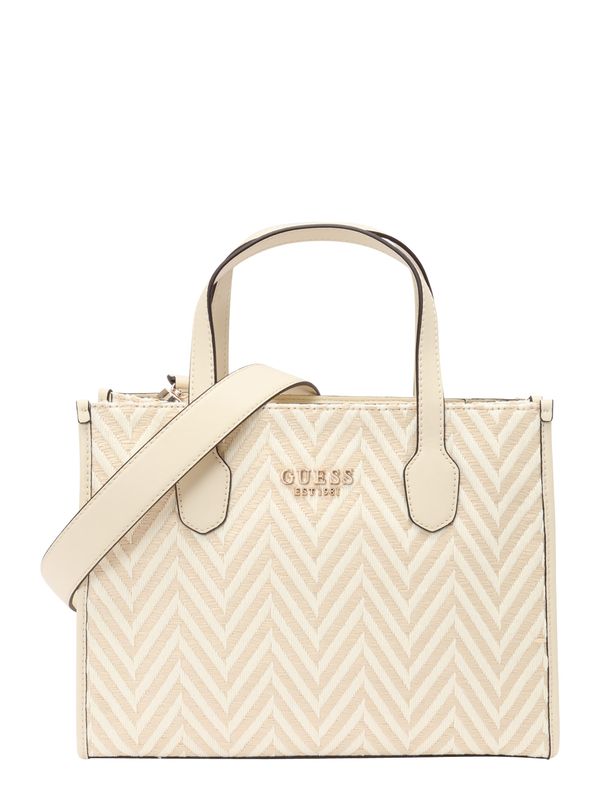 GUESS GUESS Ročna torbica 'SILVANA 2'  svetlo bež / bela