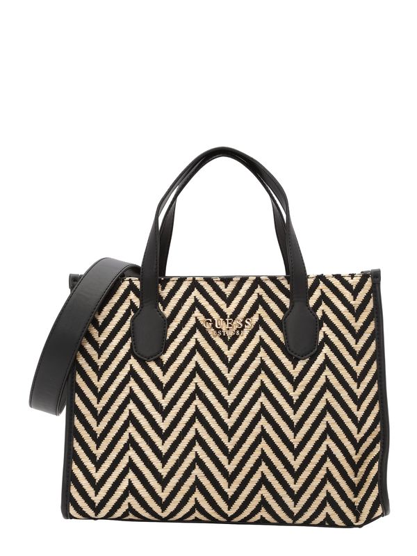 GUESS GUESS Ročna torbica 'SILVANA 2'  svetlo bež / črna