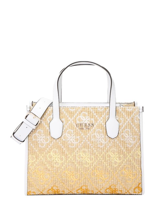 GUESS GUESS Ročna torbica 'SILVANA'  pesek / bela