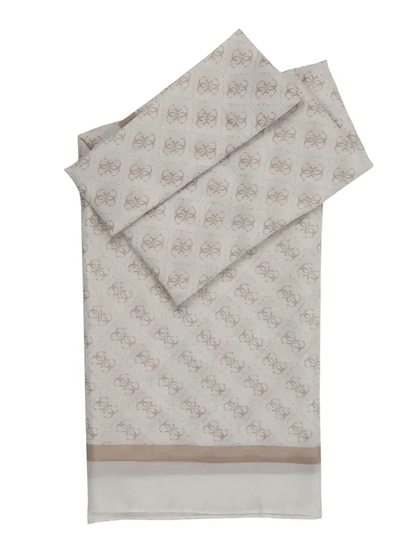 GUESS GUESS Šal 'KATYA SCARF 90X180'  bež / bela