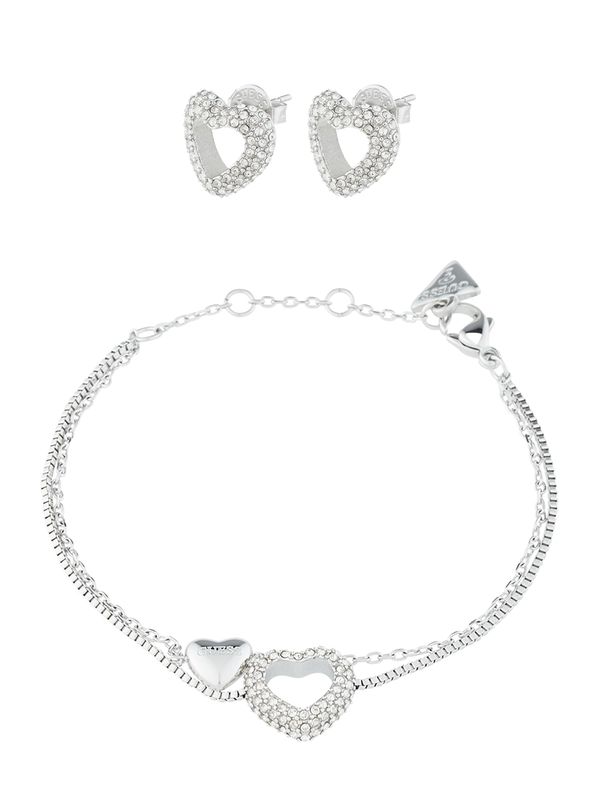 GUESS GUESS Set nakita  srebrna / transparentna