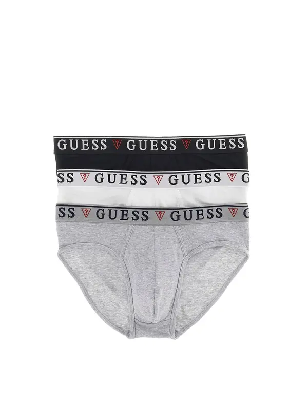 GUESS GUESS Spodnje hlačke 'BRIAN HERO'  svetlo siva / rdeča / črna / bela