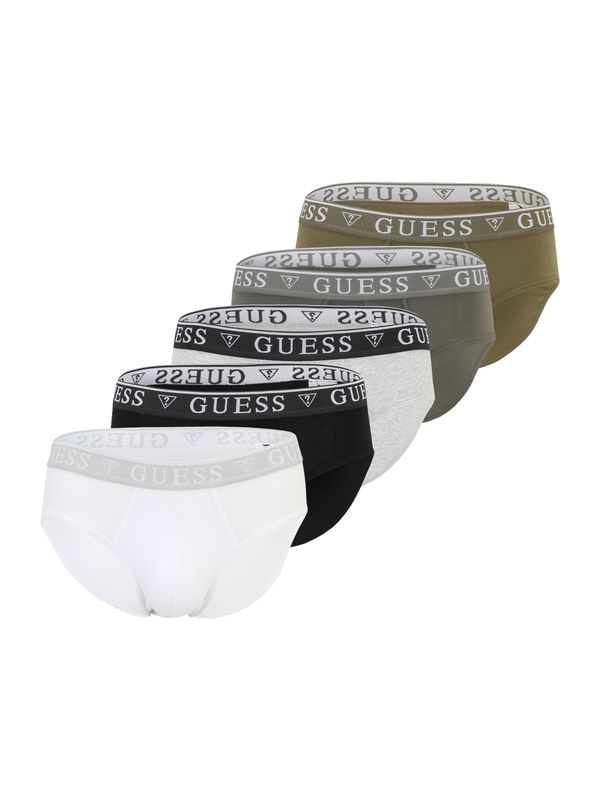 GUESS GUESS Spodnje hlačke  siva / oliva / črna / bela