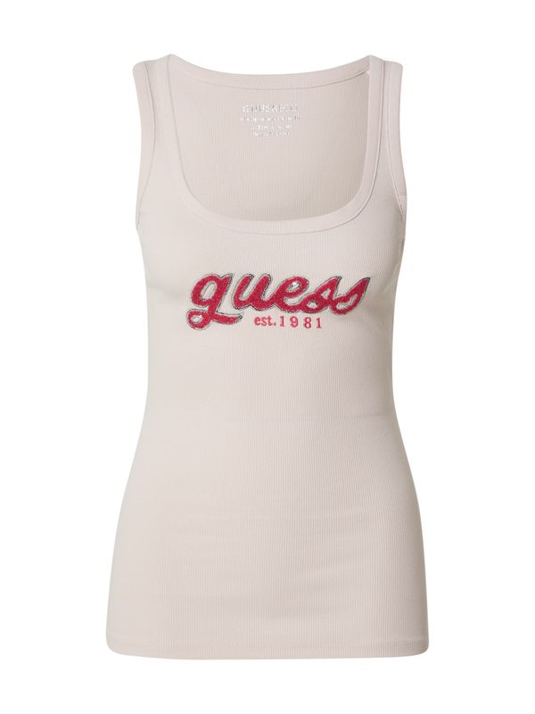 GUESS GUESS Top 'CHENILLE'  svetlo roza / rdeča / črna