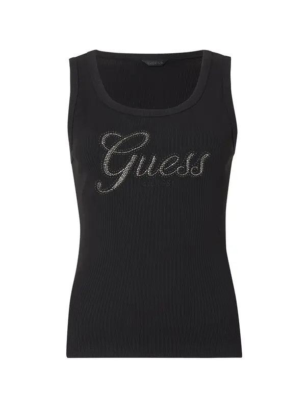 GUESS GUESS Top  črna / srebrna