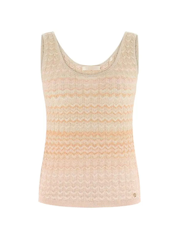 GUESS GUESS Top z naramnicami 'ROSALYN'  svetlo siva / trst / oranžna
