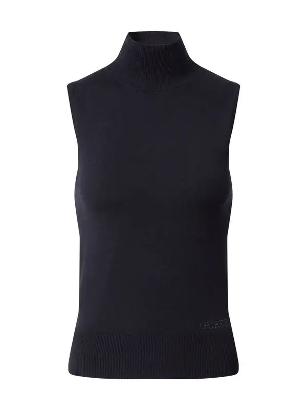 GUESS GUESS Top z naramnicami 'Zelinda'  črna / srebrna