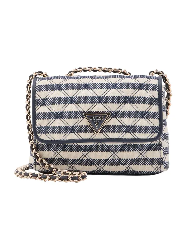 GUESS GUESS Torba za čez ramo 'GIULLY II MINI 2 COMP CVTR FLP'  mornarska / bela