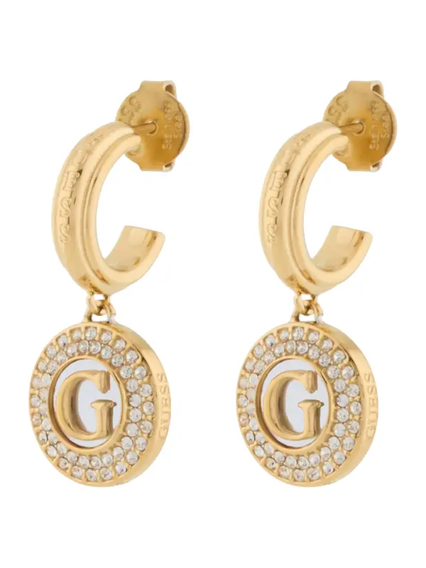 GUESS GUESS Uhani 'G Talisman'  zlata