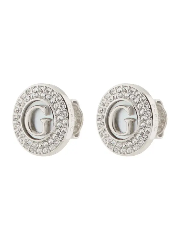 GUESS GUESS Uhani  srebrna / transparentna