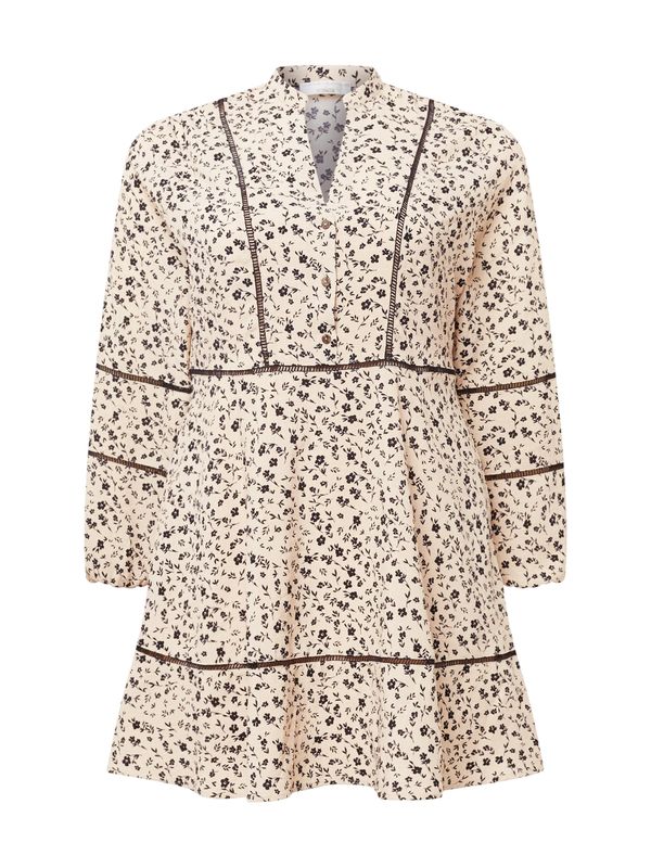 Guido Maria Kretschmer Curvy Guido Maria Kretschmer Curvy Dolga srajca 'Mala'  bež / rjava / črna