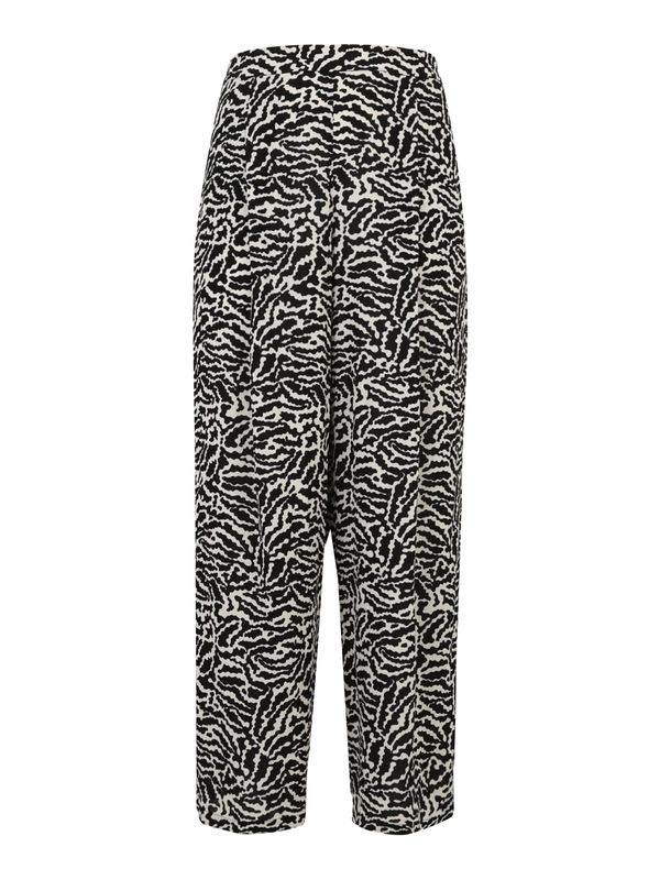 Guido Maria Kretschmer Curvy Guido Maria Kretschmer Curvy Hlače z naborki 'Mila'  črna / bela