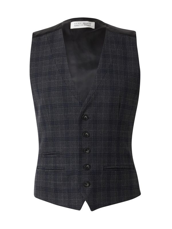 Guido Maria Kretschmer Men Guido Maria Kretschmer Men Telovnik 'Sean'  temno modra / siva / temno siva