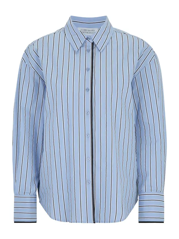 Guido Maria Kretschmer Women Guido Maria Kretschmer Women Bluza 'Drew'  svetlo modra / črna / bela