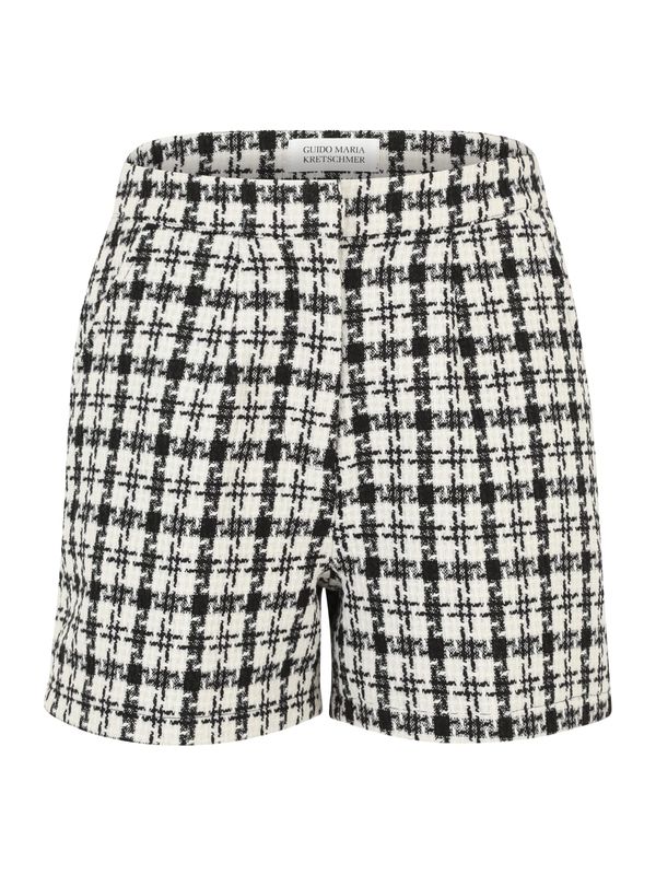 Guido Maria Kretschmer Women Guido Maria Kretschmer Women Hlače 'Hanke'  črna / bela
