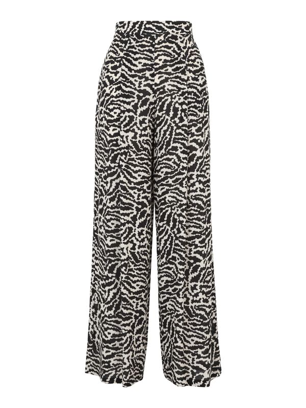 Guido Maria Kretschmer Women Guido Maria Kretschmer Women Hlače z naborki 'Mila'  črna / bela