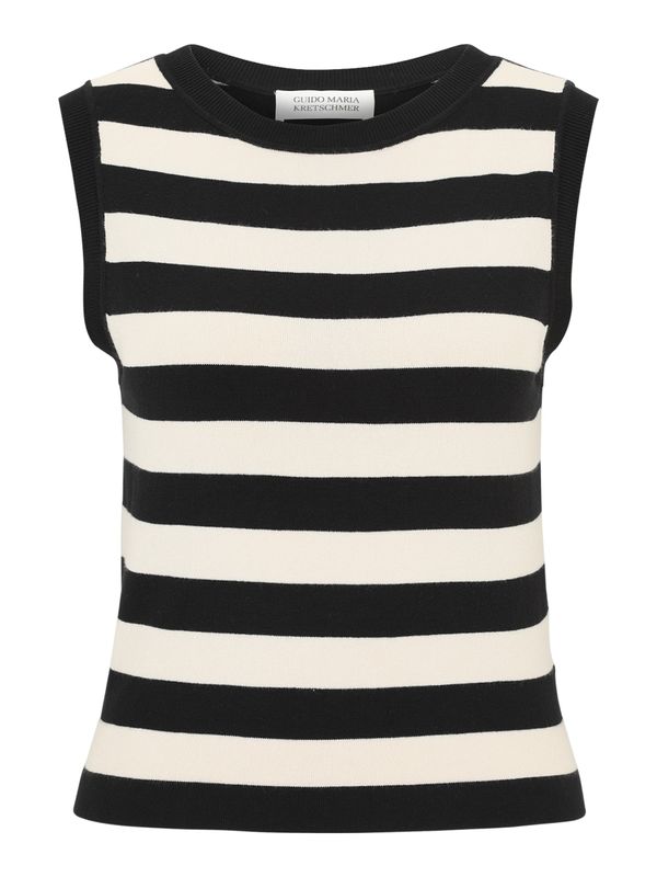 Guido Maria Kretschmer Women Guido Maria Kretschmer Women Top z naramnicami 'Maira'  črna / bela