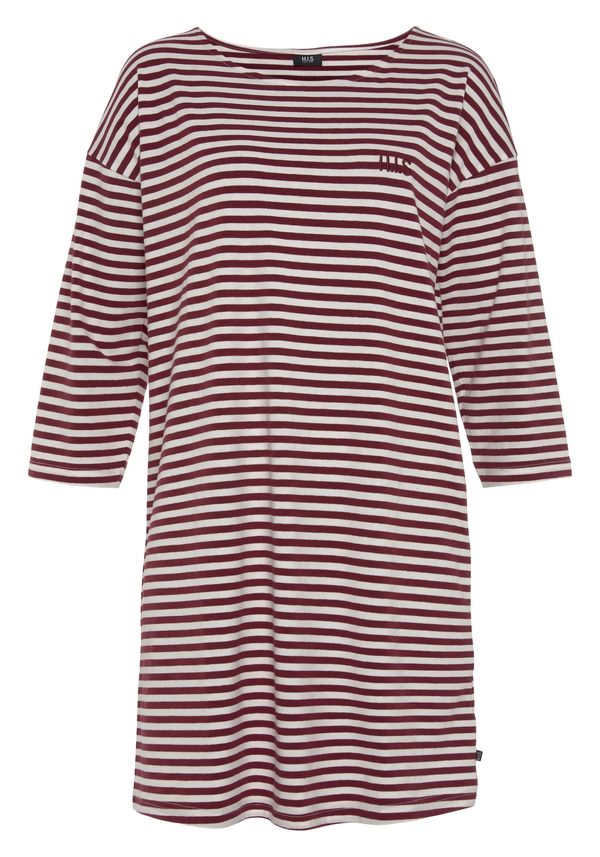 H.I.S H.I.S Spalna srajca  bordo / bela