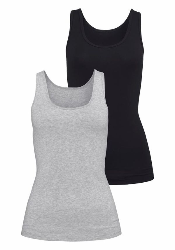 H.I.S H.I.S Spodnja majica  pegasto siva / črna