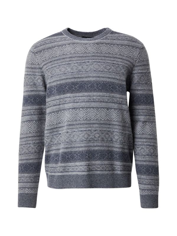 Hackett London Hackett London Pulover 'FAIRISLE'  siva / bazaltno siva / temno siva