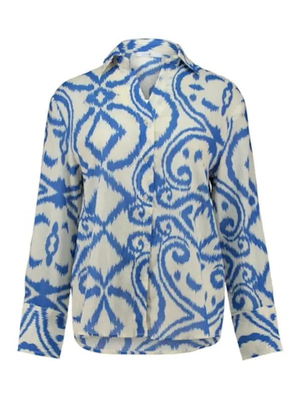 Hailys Hailys Bluza 'Al44va'  kraljevo modra / off-bela