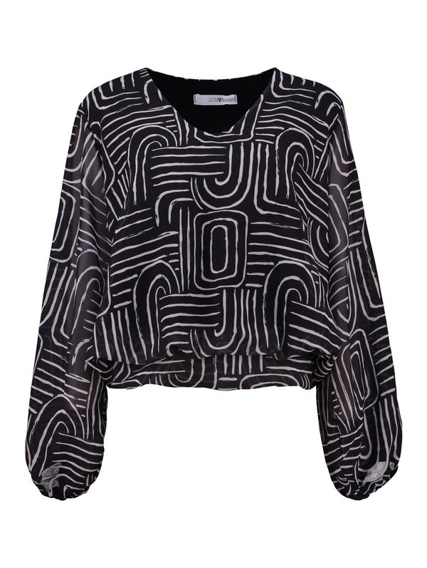 Hailys Hailys Bluza 'Ja44smina'  črna / bela