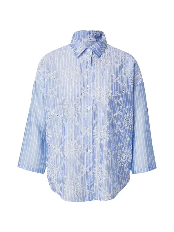 Hailys Hailys Bluza 'Ka44ta'  svetlo modra / bela