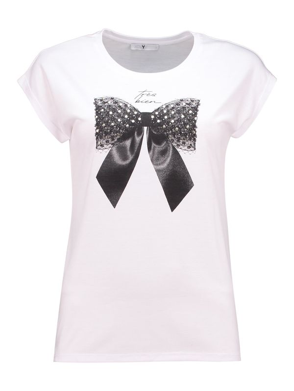 Hailys Hailys Majica 'Ke44liana'  črna / srebrna / bela