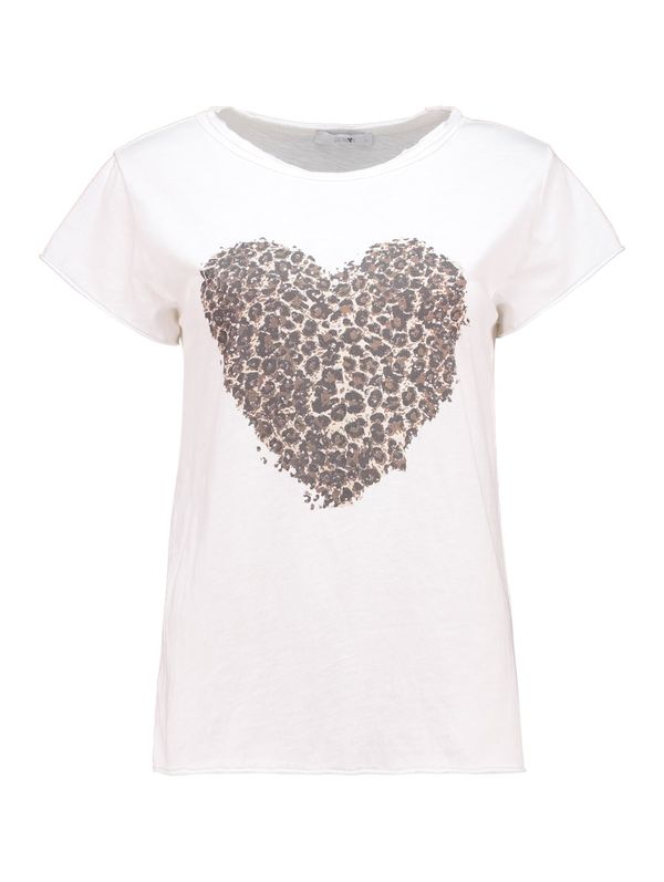 Hailys Hailys Majica 'Sv44enja'  rjava / čokolada / transparentna / bela