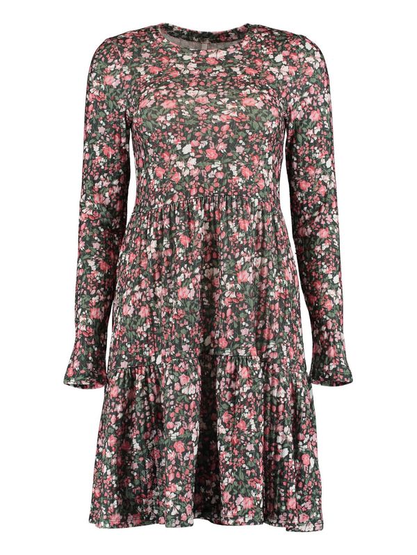 Hailys Hailys Obleka 'Ida'  zelena / rosé / črna / bela