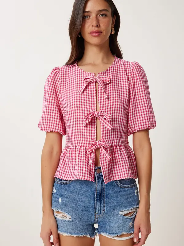 Happiness İstanbul Happiness İstanbul Bluza  magenta / bela