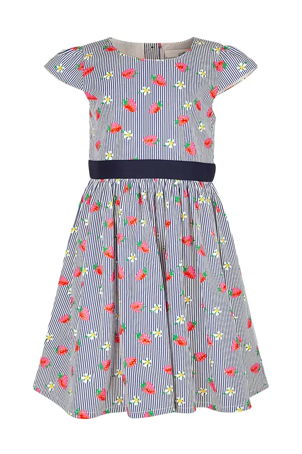 happy girls happy girls Obleka  mornarska / moder denim / malina / bela
