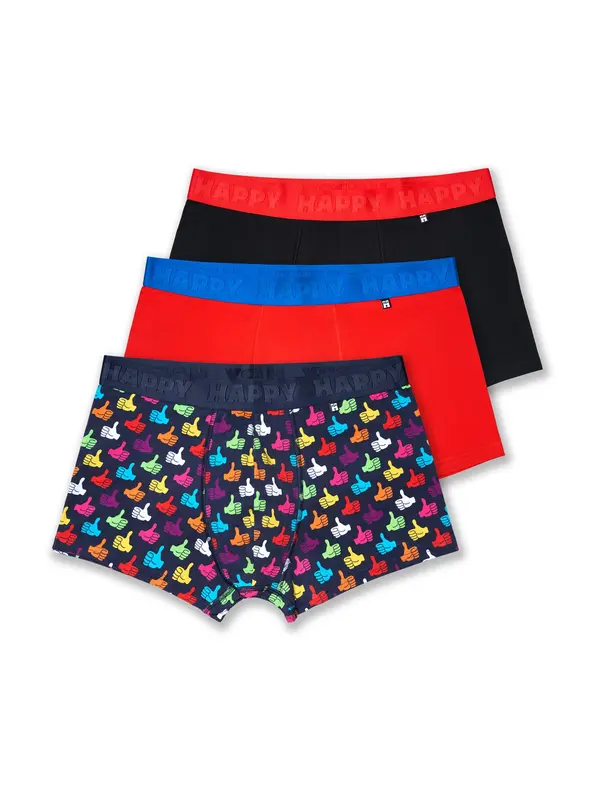 Happy Socks Happy Socks Boksarice 'Thumbs Up'  mornarska / svetlo modra / rdeča / črna