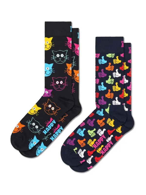 Happy Socks Happy Socks Nogavice '2-Pack Cat Socks'  mešane barve