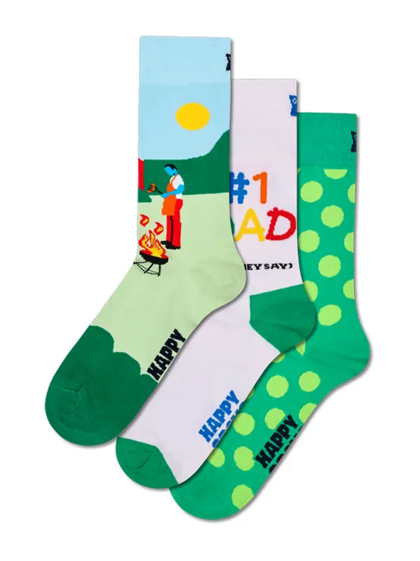 Happy Socks Happy Socks Nogavice  limeta / svetlo zelena / rdeča / bela
