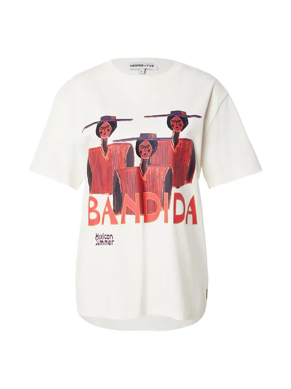 Harper & Yve Harper & Yve Majica 'BANDIDA'  lila / rdeča / črna / bela